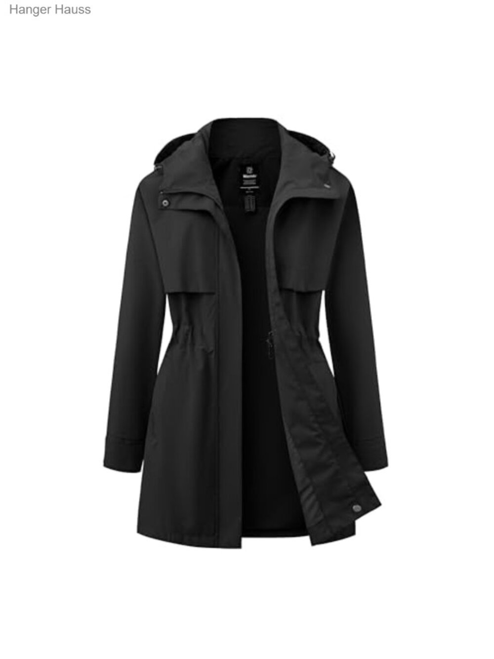 Waterproof Long Rain Jacket with Hood - Polyester